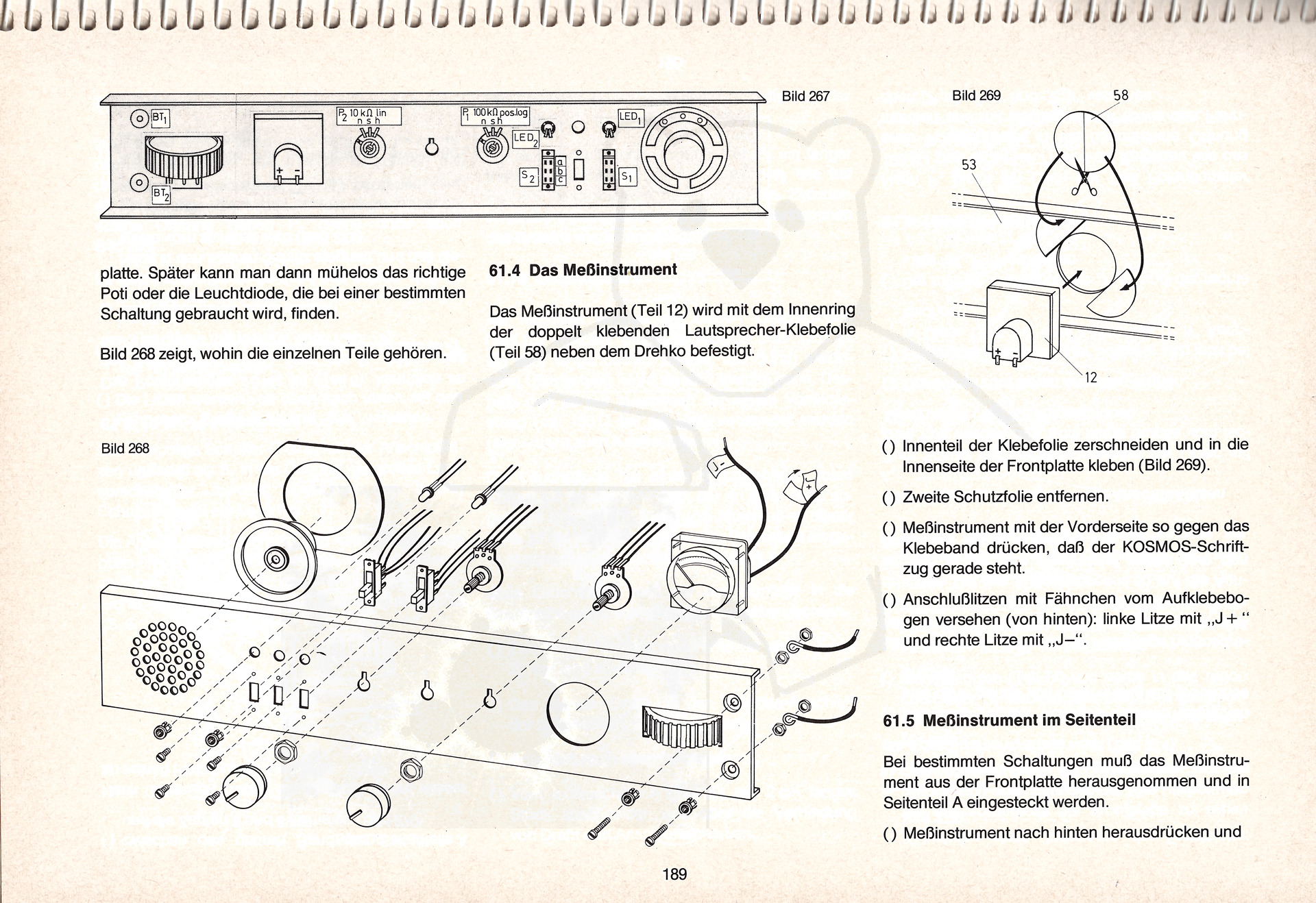 Kosmos Elektronik Labor E200 Handbuch Seite 189